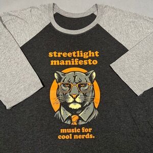 Streetlight Manifesto Band Raglan T Shirt 3XL Black Gray Music For Cool Nerds‎